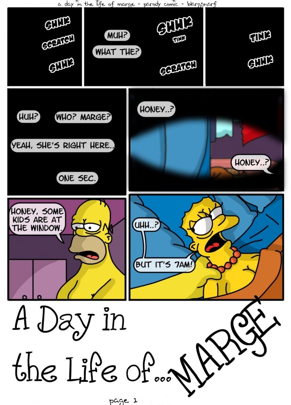 Day in the life of marge porn comic