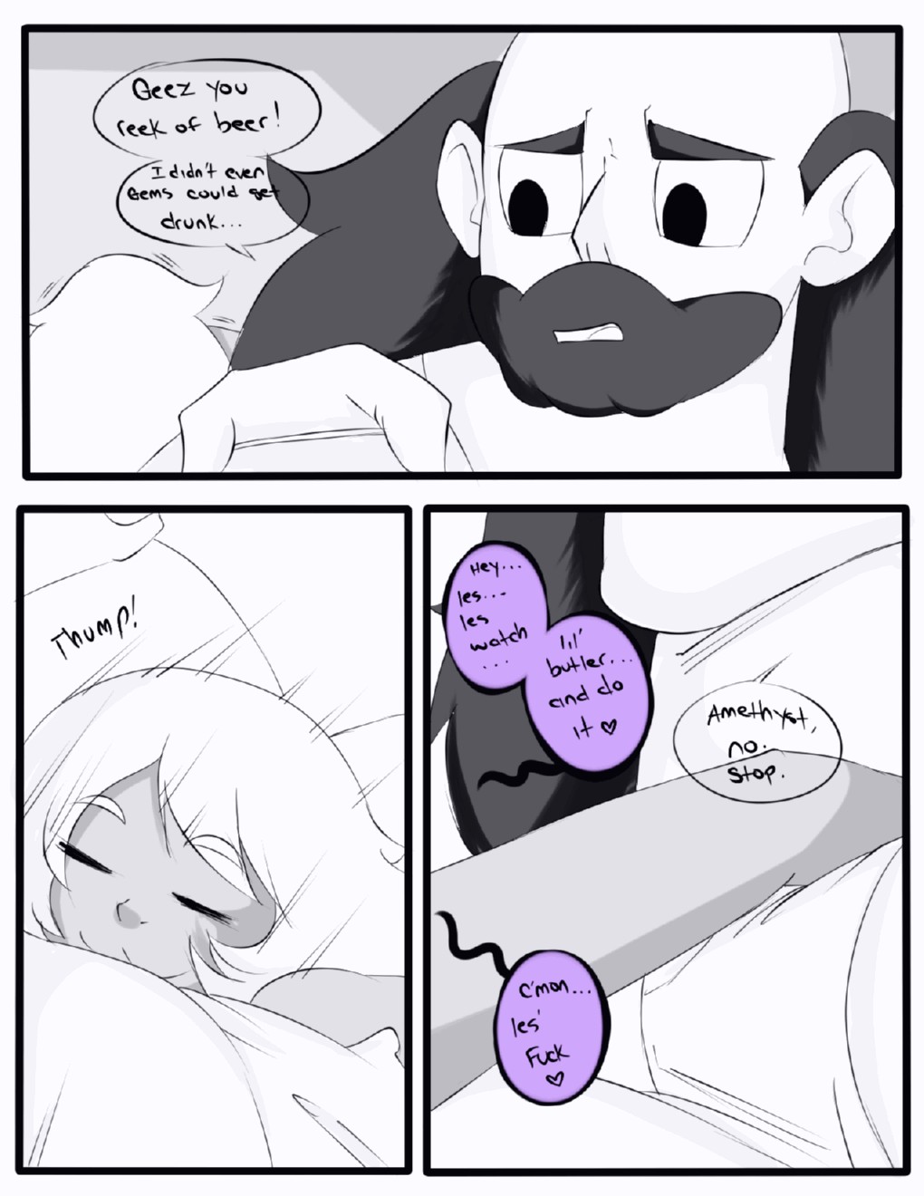 Amethyst's drinking problem porn comic page 002