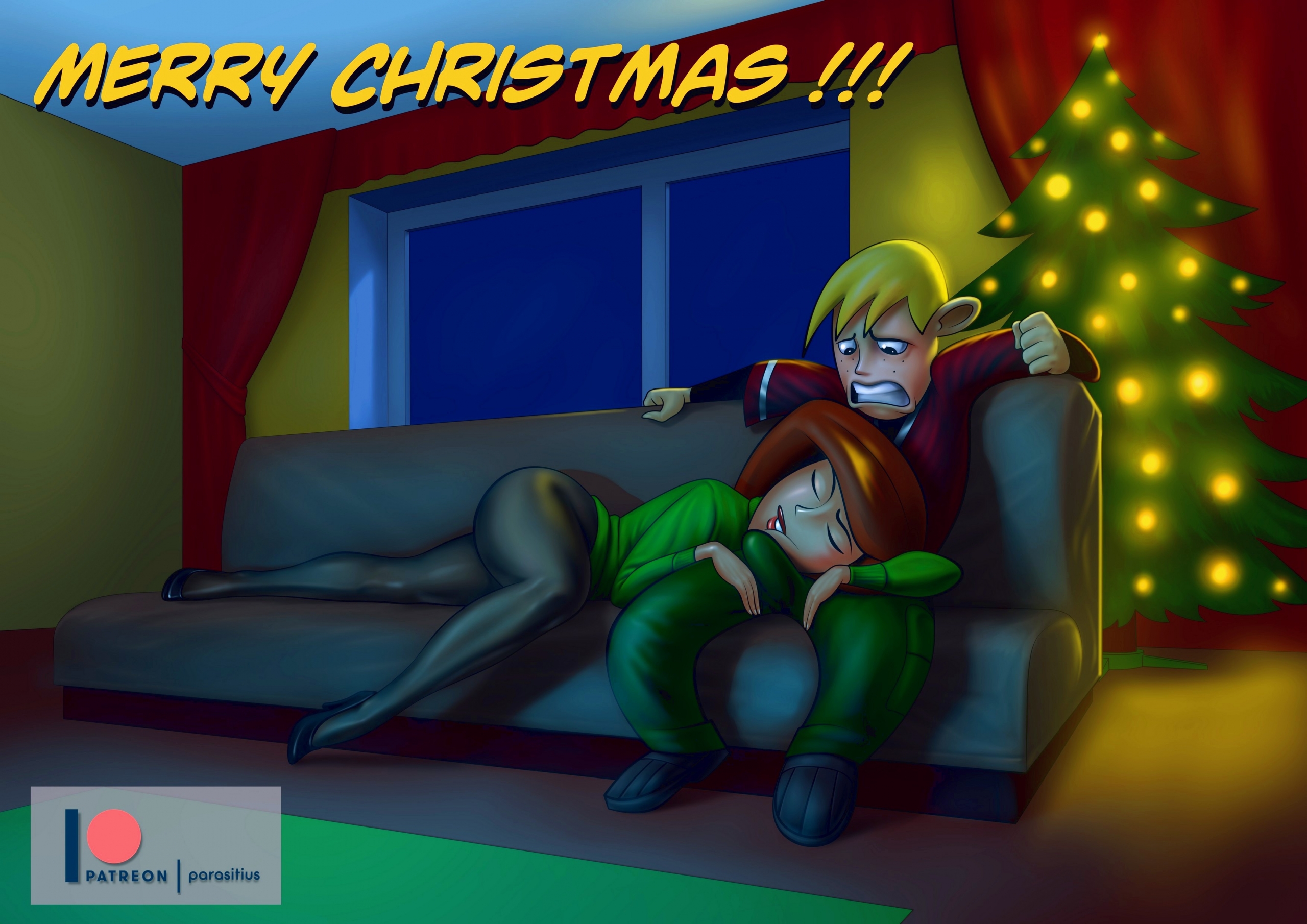 Merry Christmas to Ron porn comic page 001 on category Kim Possible