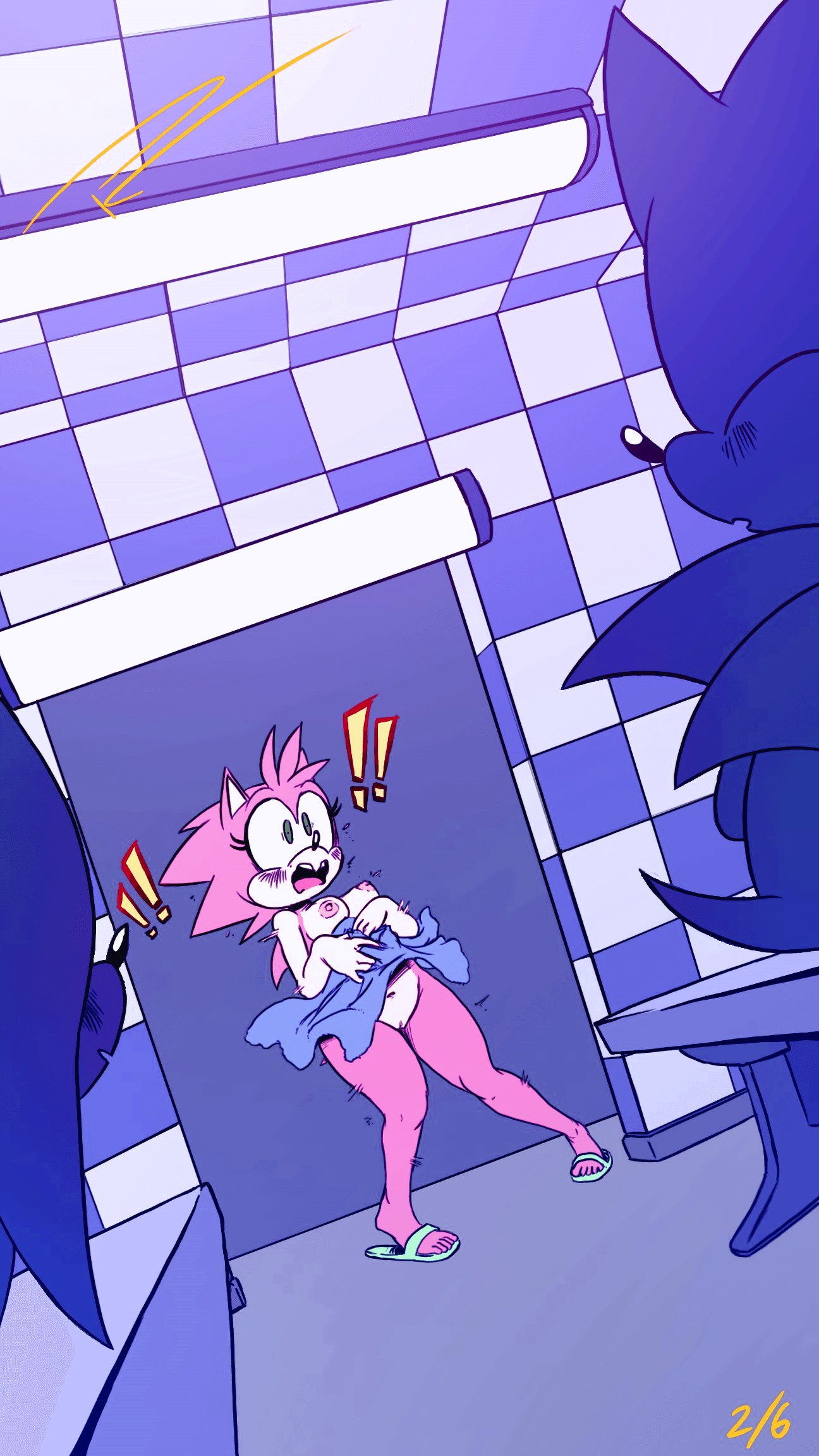Amy in the Boys' Locker Room page 02