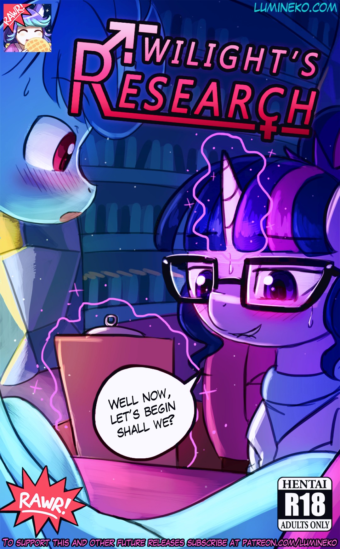 Twilight's Research porn comic page 01 on category My Little Pony