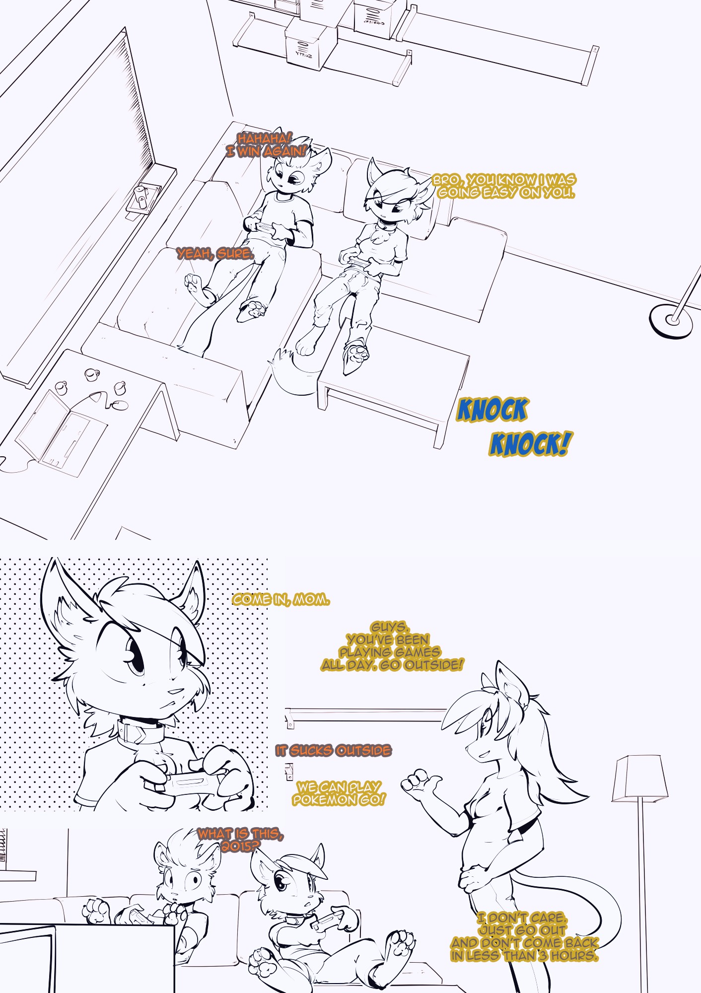 An Accident in the Park furry porn comic page 01
