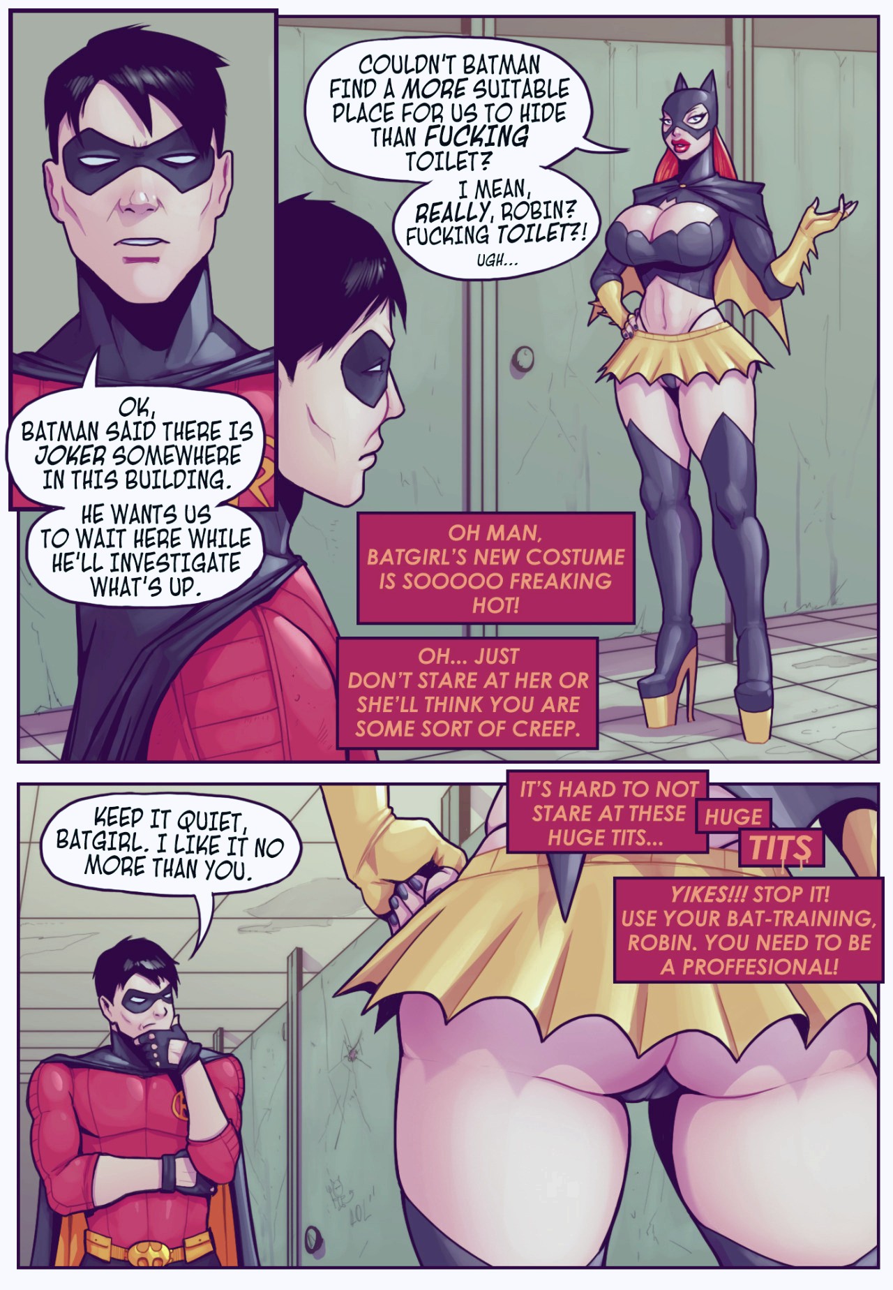 Ruined gotham batgirl loves robin porn comic rule 34