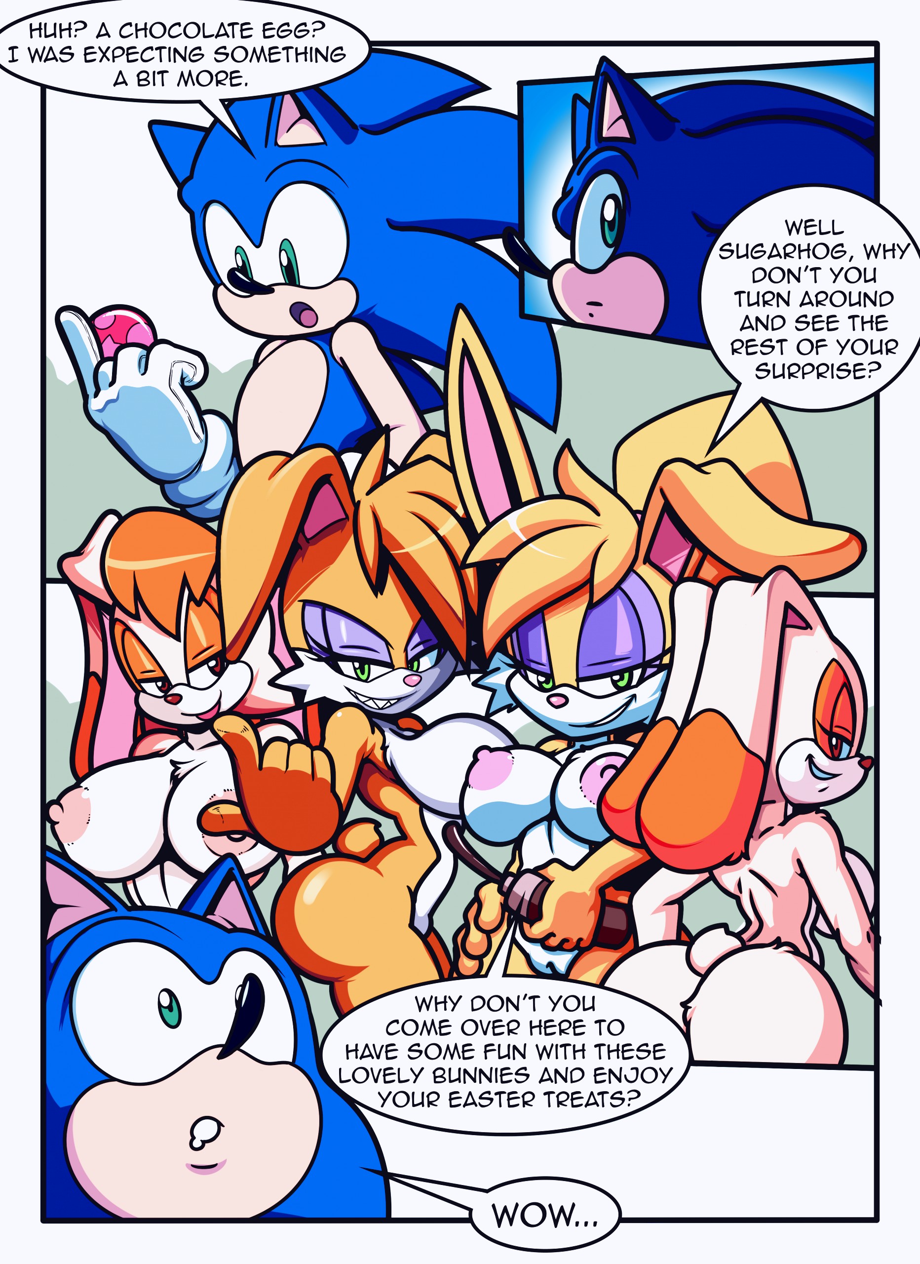 Sonic Girls Easter porn comic page 02 on category Sonic The Hedgehog