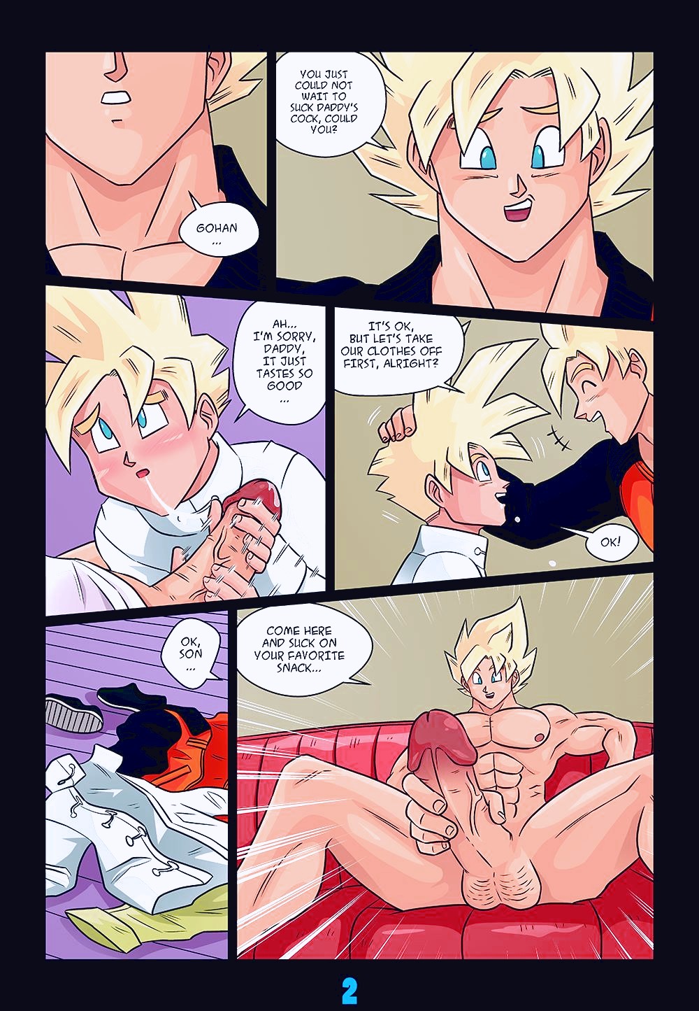 Goku and gohan porn comics