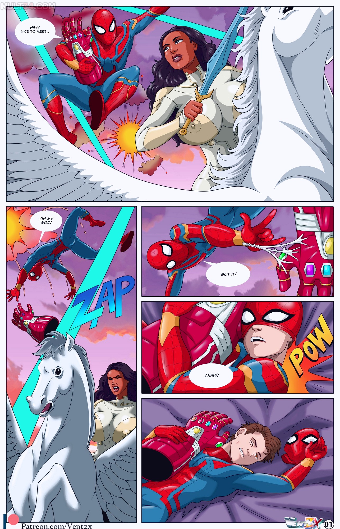Avengers Halftime porn comic page 01 on category Spider-Man
