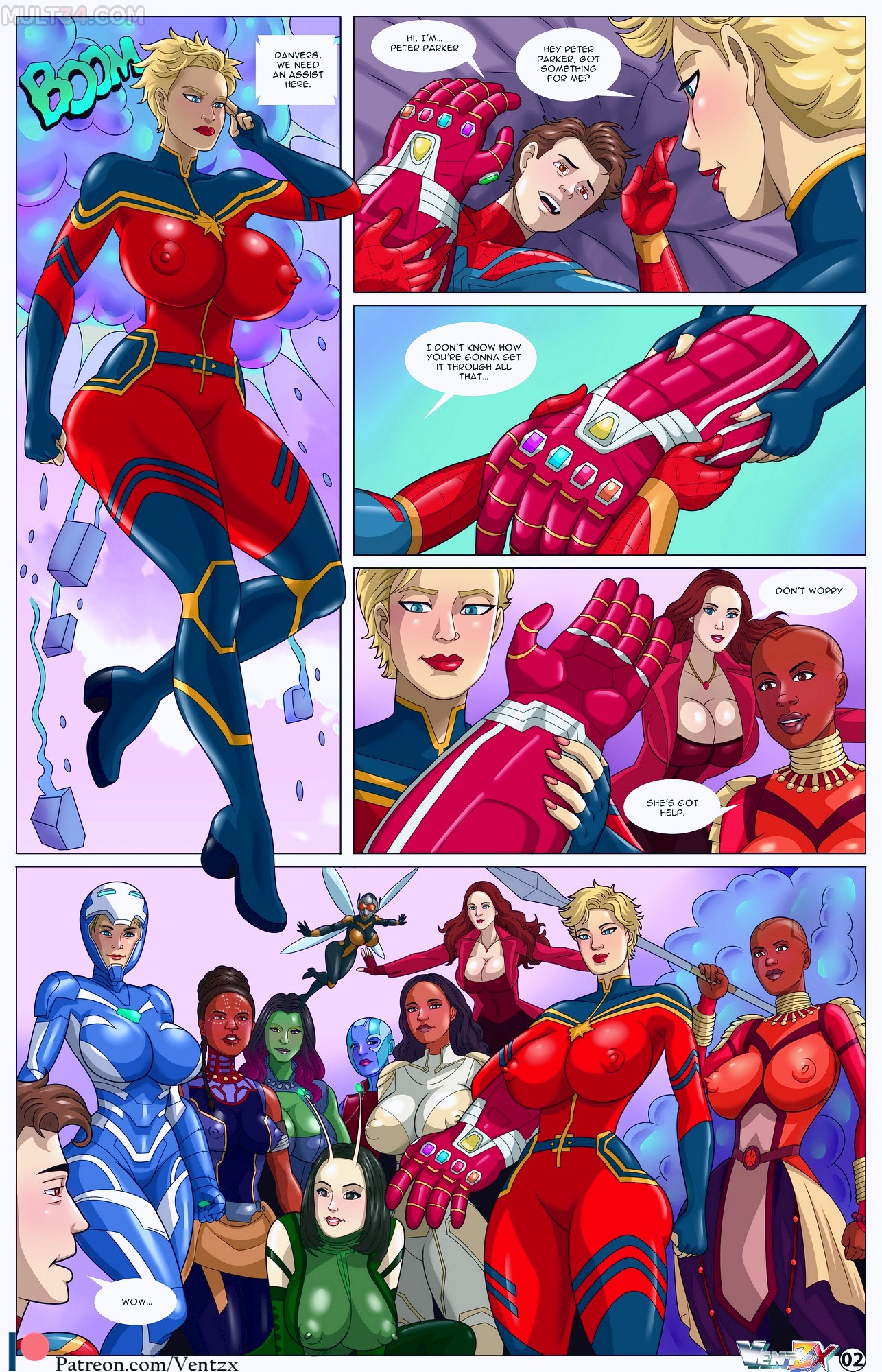 Avengers endgame captain marvel comic porn