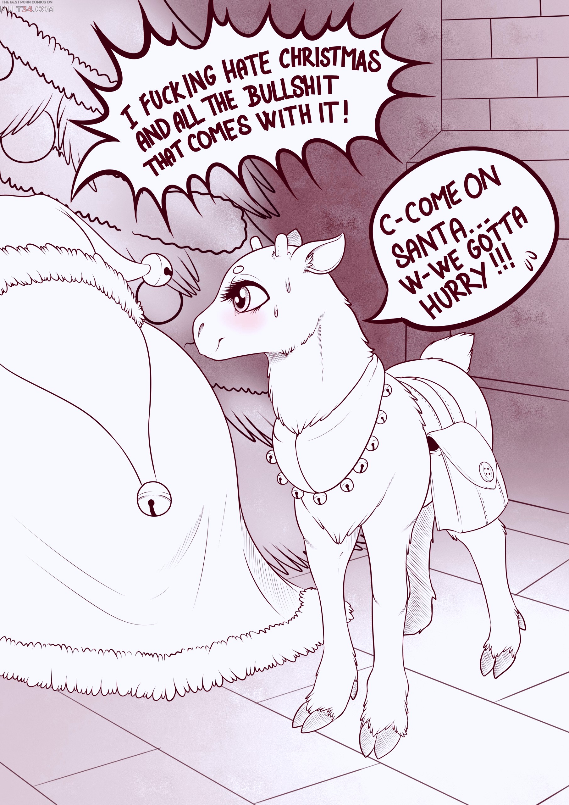 Christmas Wish porn comic page 1