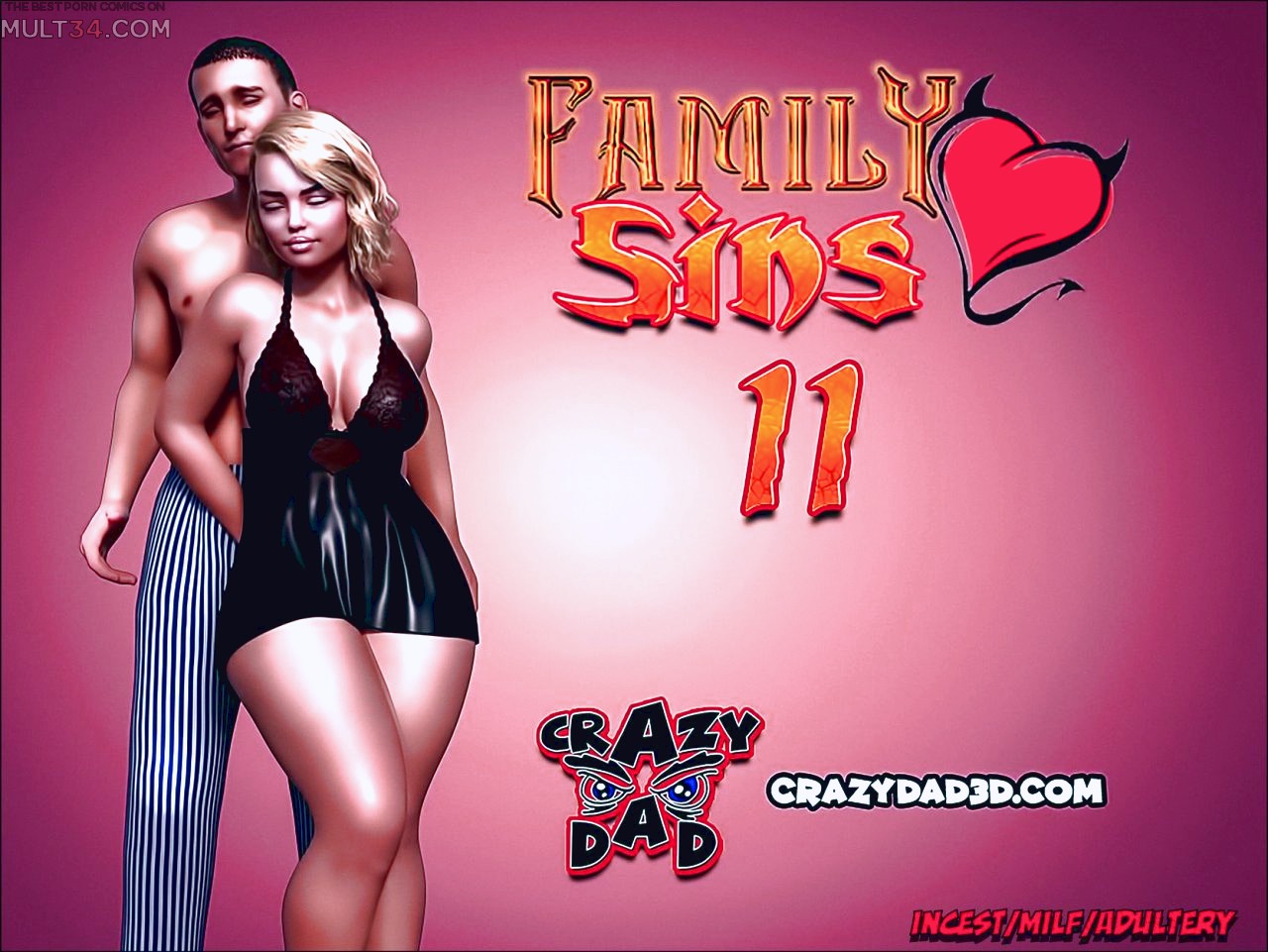 Family Sins 11 3D porn comic page 1