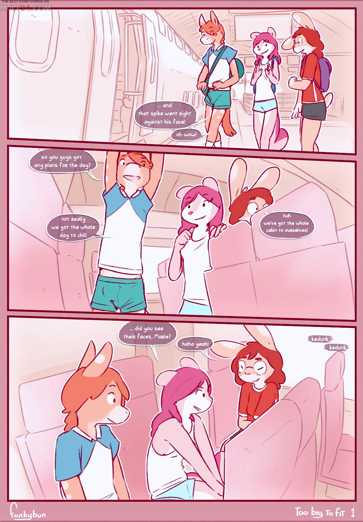 Too Big to Fit furry porn comic page 1