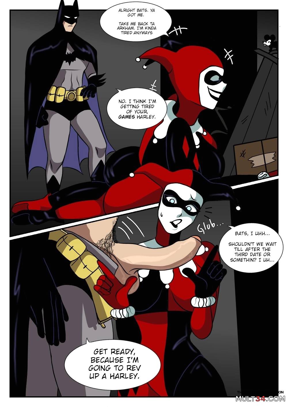 Harley quinn in the batmobile comic porno