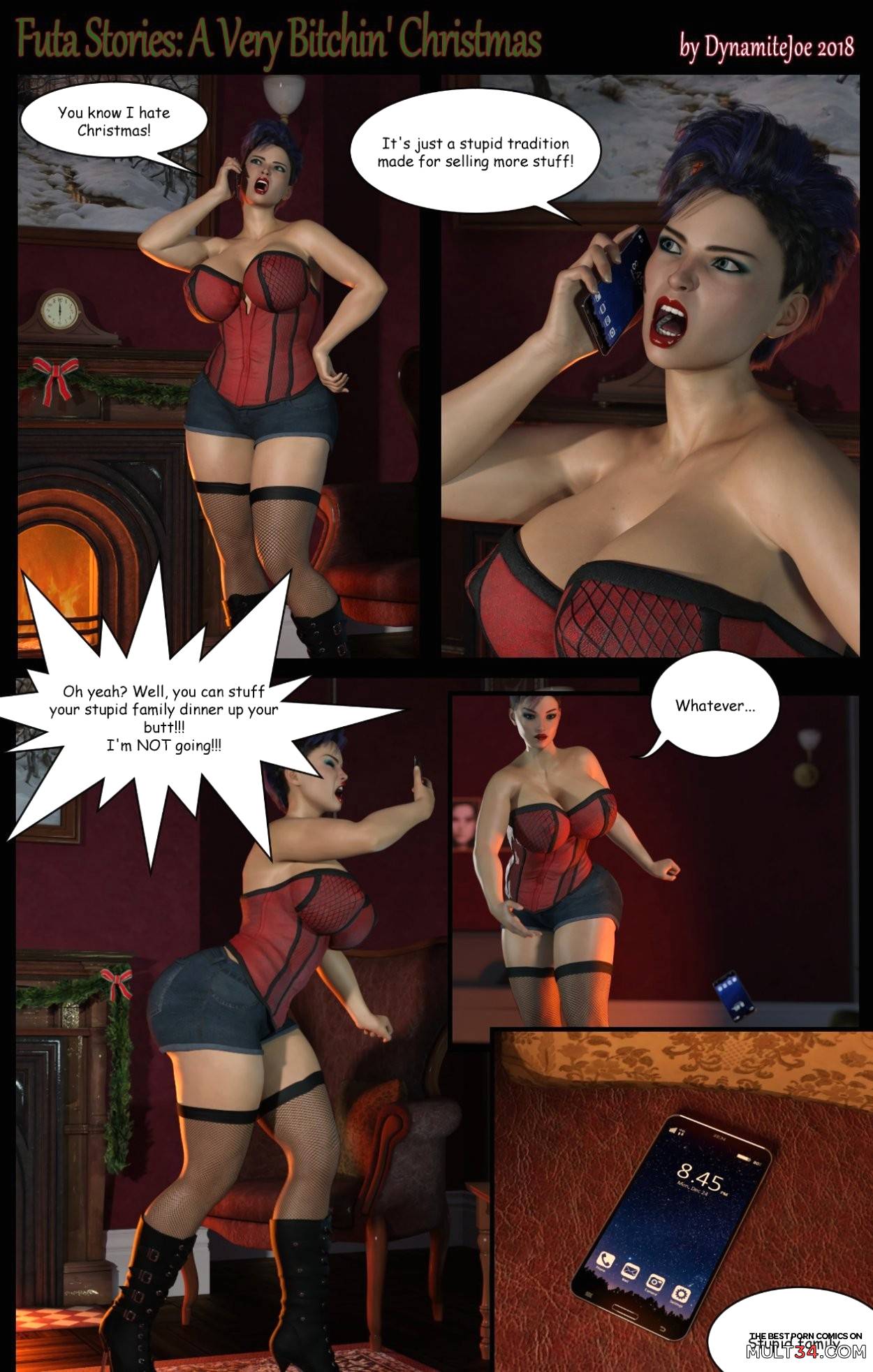 3d Futa Porn Captions - Futa Stories: A Very Bitchin' Christmas porn comic - the best cartoon porn  comics, Rule 34 | MULT34