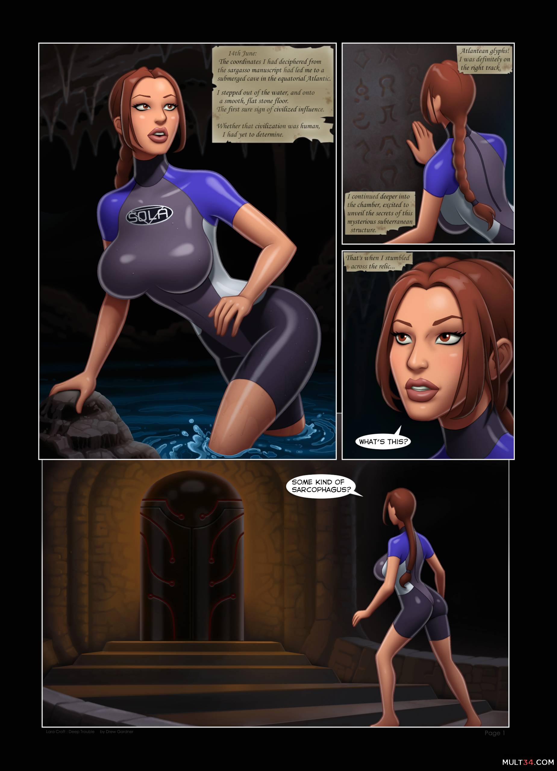 Lara Croft in Deep Trouble 1 porn comic - the best cartoon porn comics,  Rule 34 | MULT34
