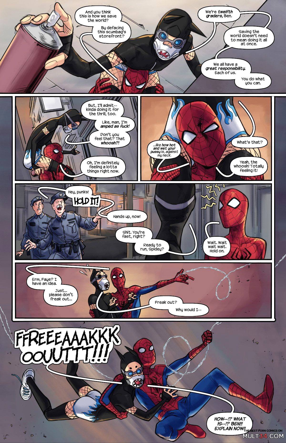 Spiderman comic porn