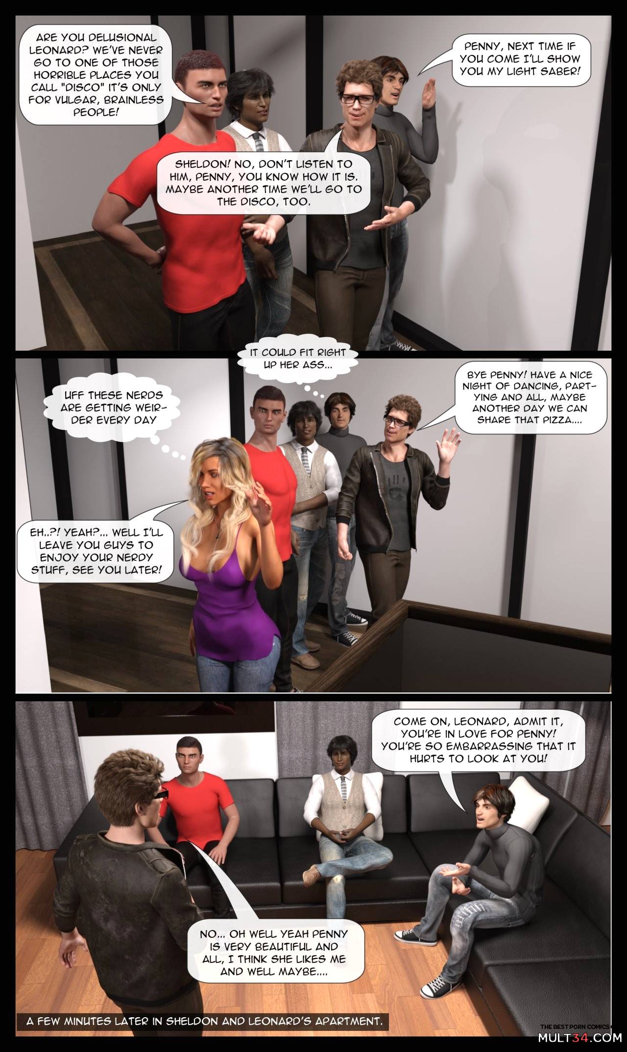 The Gang Bang Theory - Penny´s Rape -Volume 1 page 6