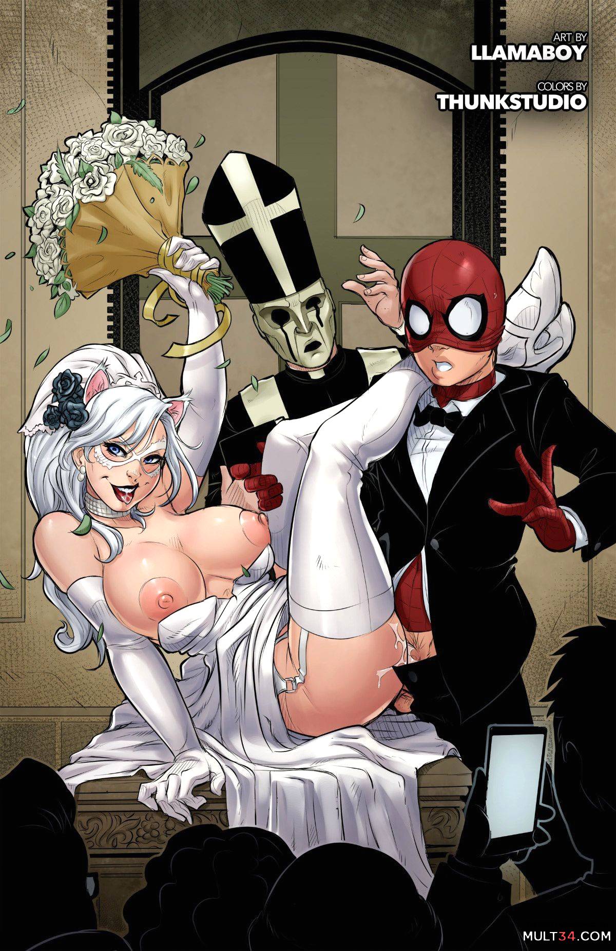 The Nuptials of Spider-Man and Black Cat porn comic