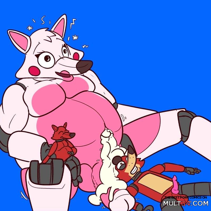 Foxy & Mangle Belly Cum Inflation page 9