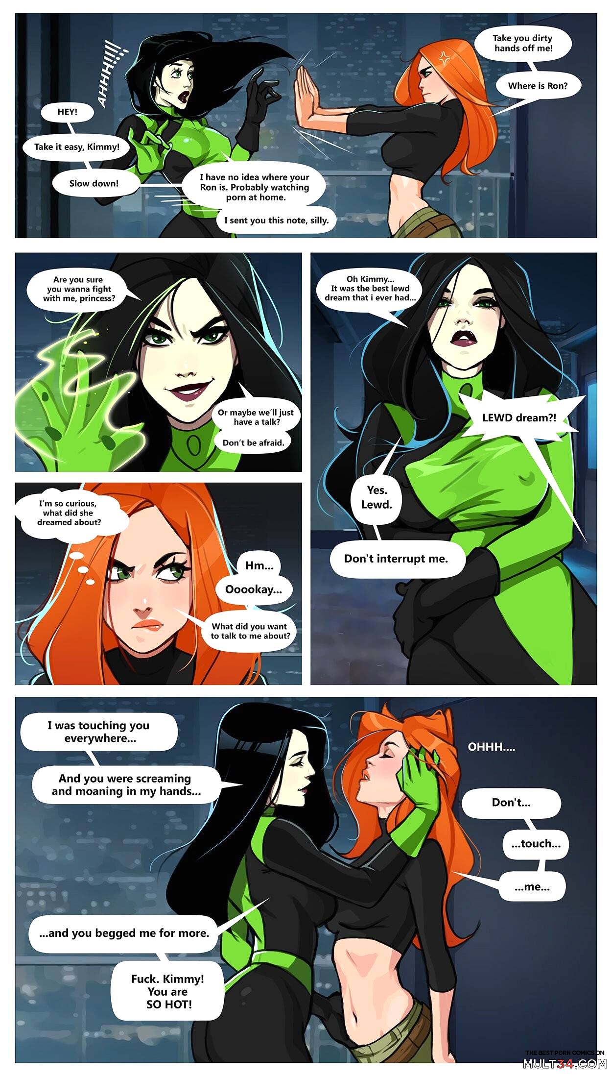 Kim and Shego: Date on the roof page 2