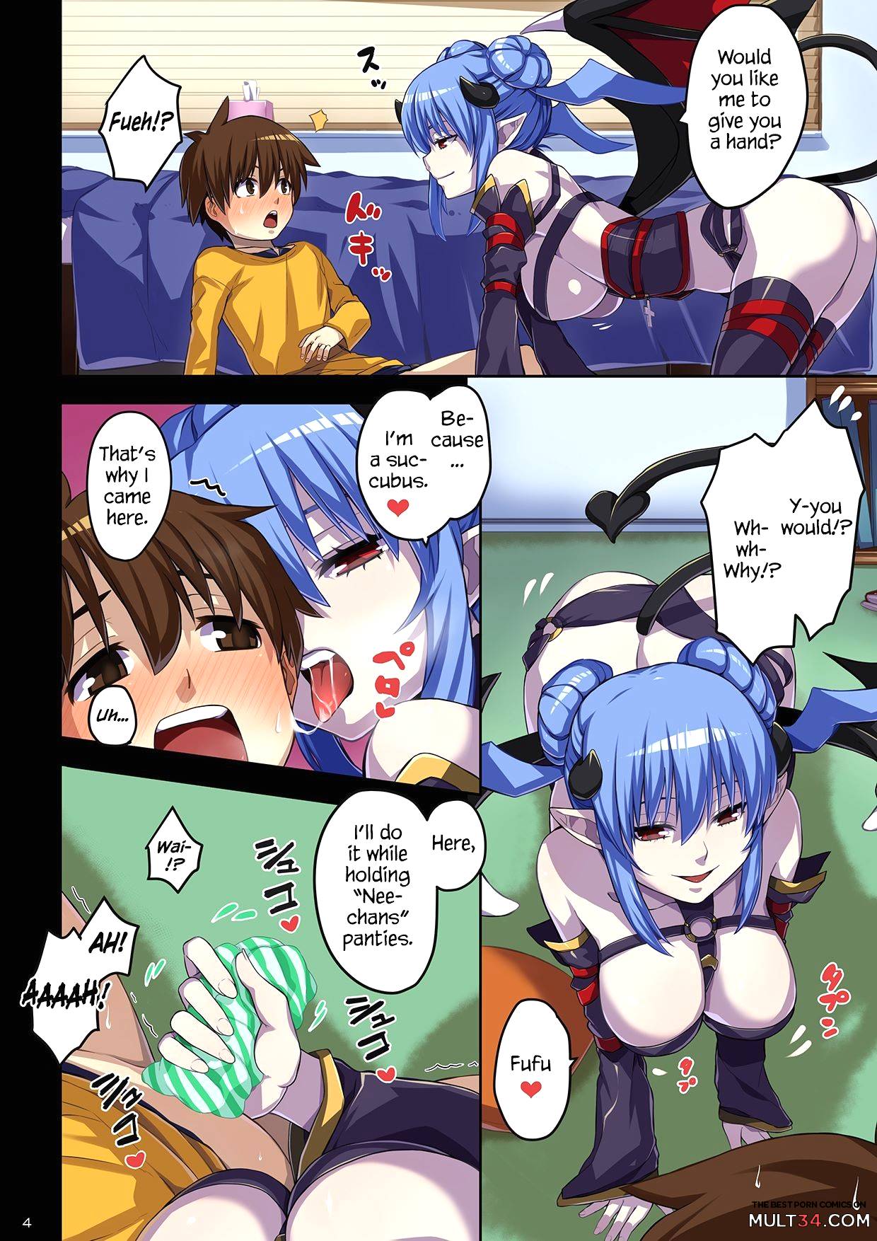 A Succubus Came When I was Masturbating with My Sisters Panties page 4