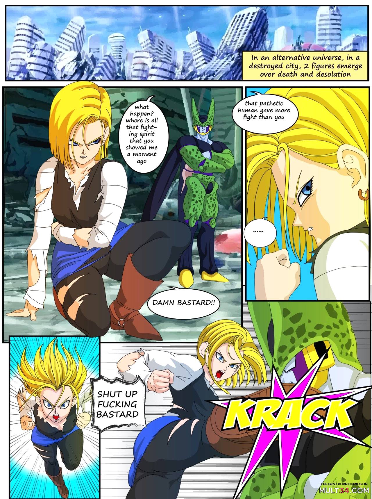 Android 18 vs Cel page 1
