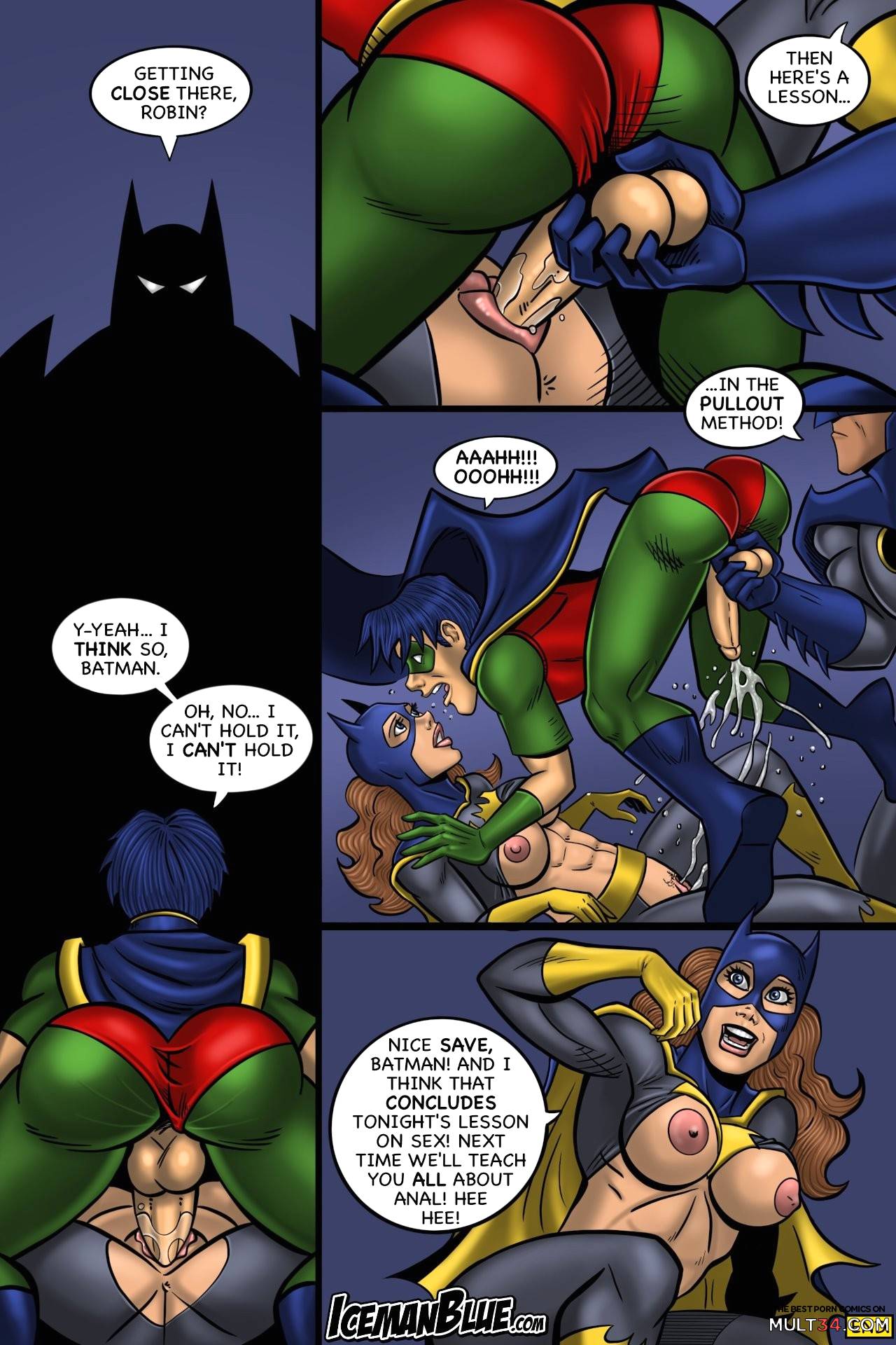 Batgirl fucked by batman and robin xxx