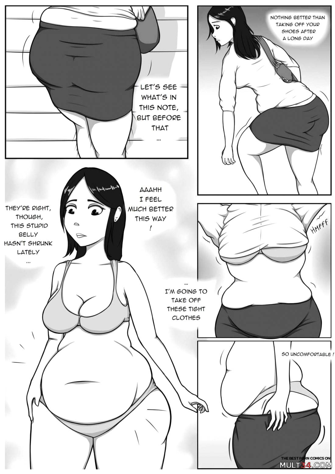 Big belly porn comic