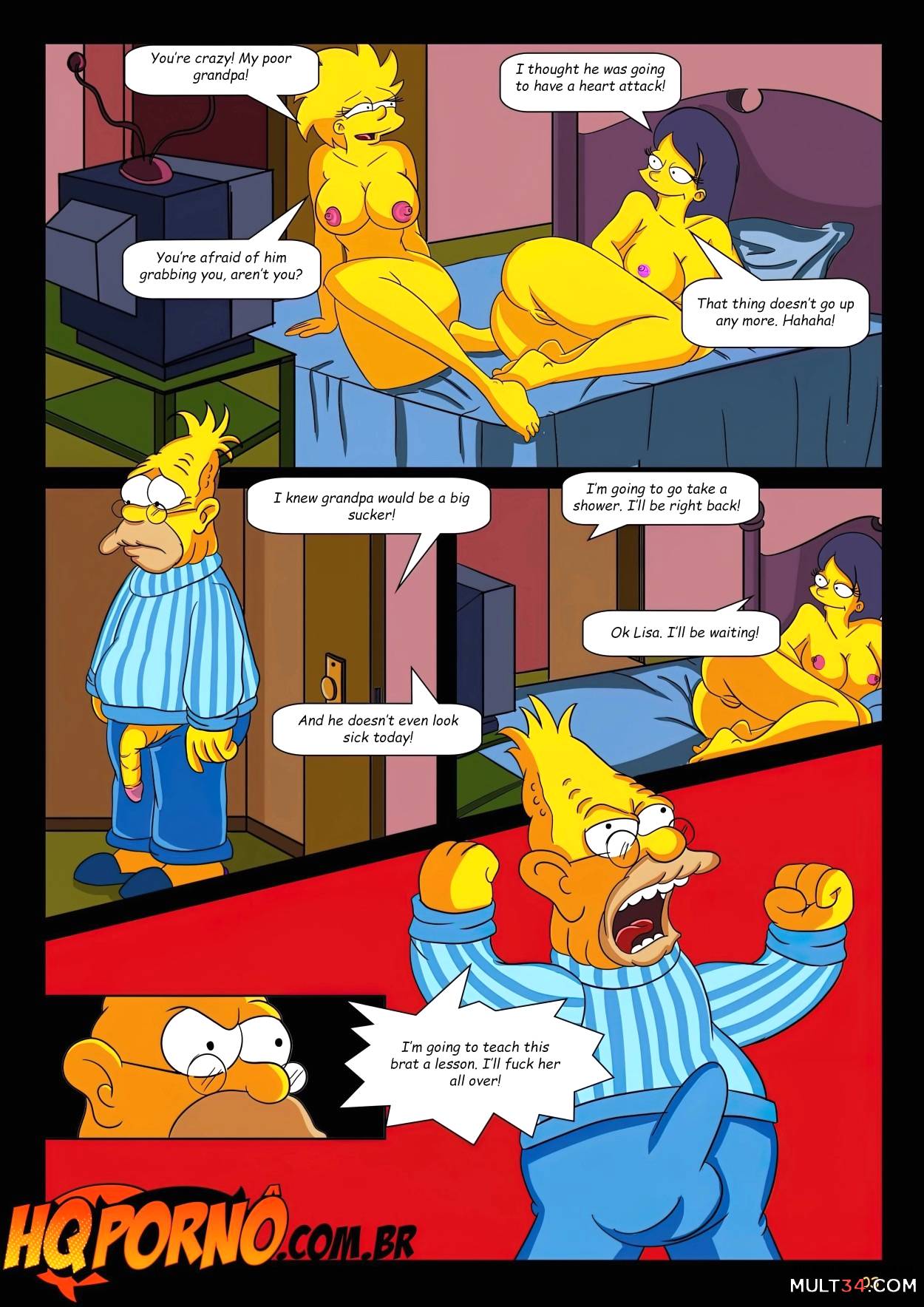 OS Simpsons - Sleepover At Grandpa's House page 4