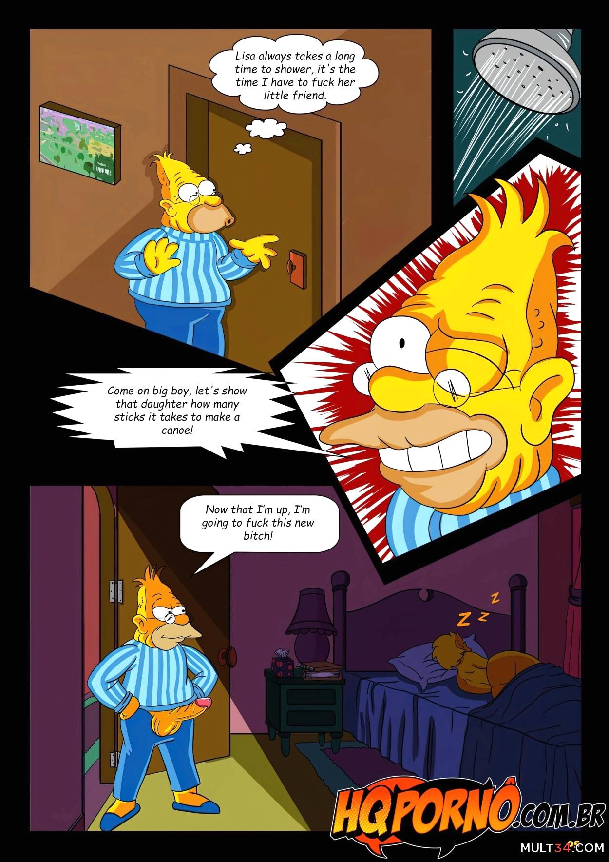OS Simpsons - Sleepover At Grandpa's House page 6