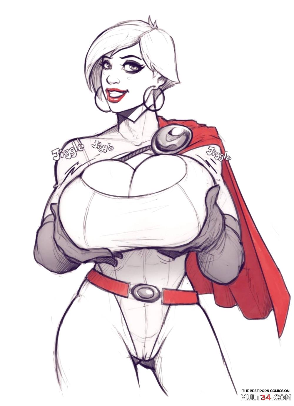 Power girl on Darkseid page 3