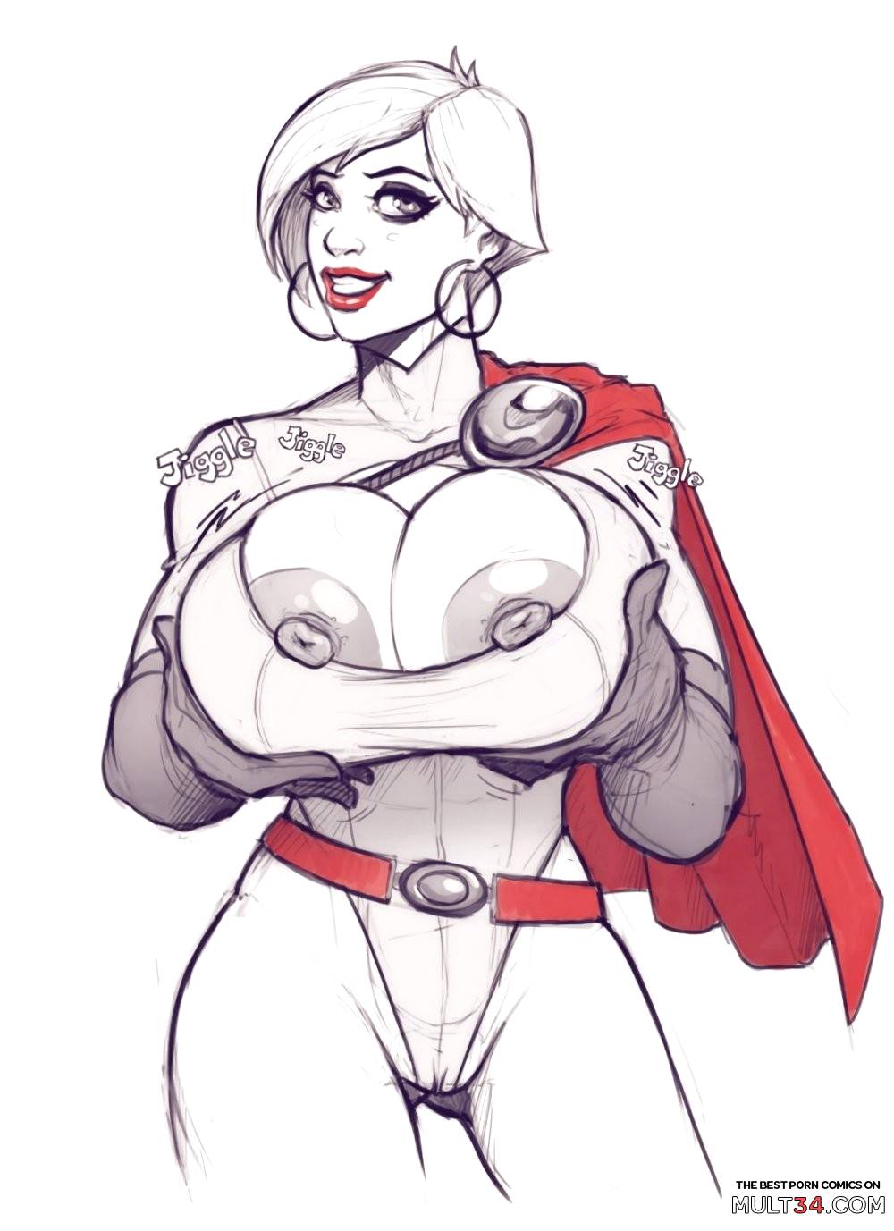Power girl on Darkseid page 4