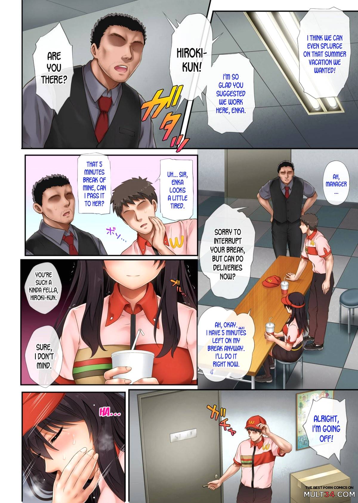 Kare to Watashi to Tenchou no Shinya Kinmu 3 + Afterword page 4
