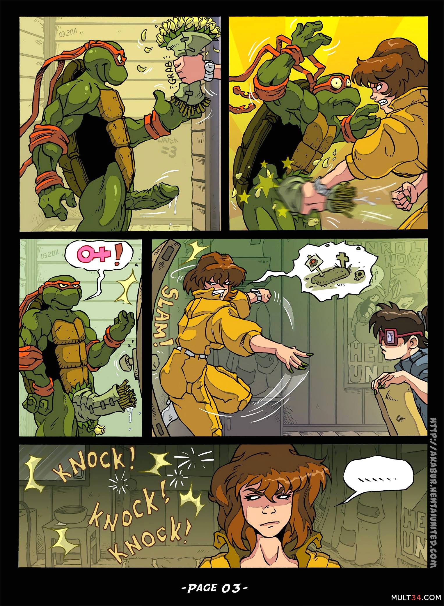 Teenage Mutant Ninja Turtles: The Slut From Channel page 4