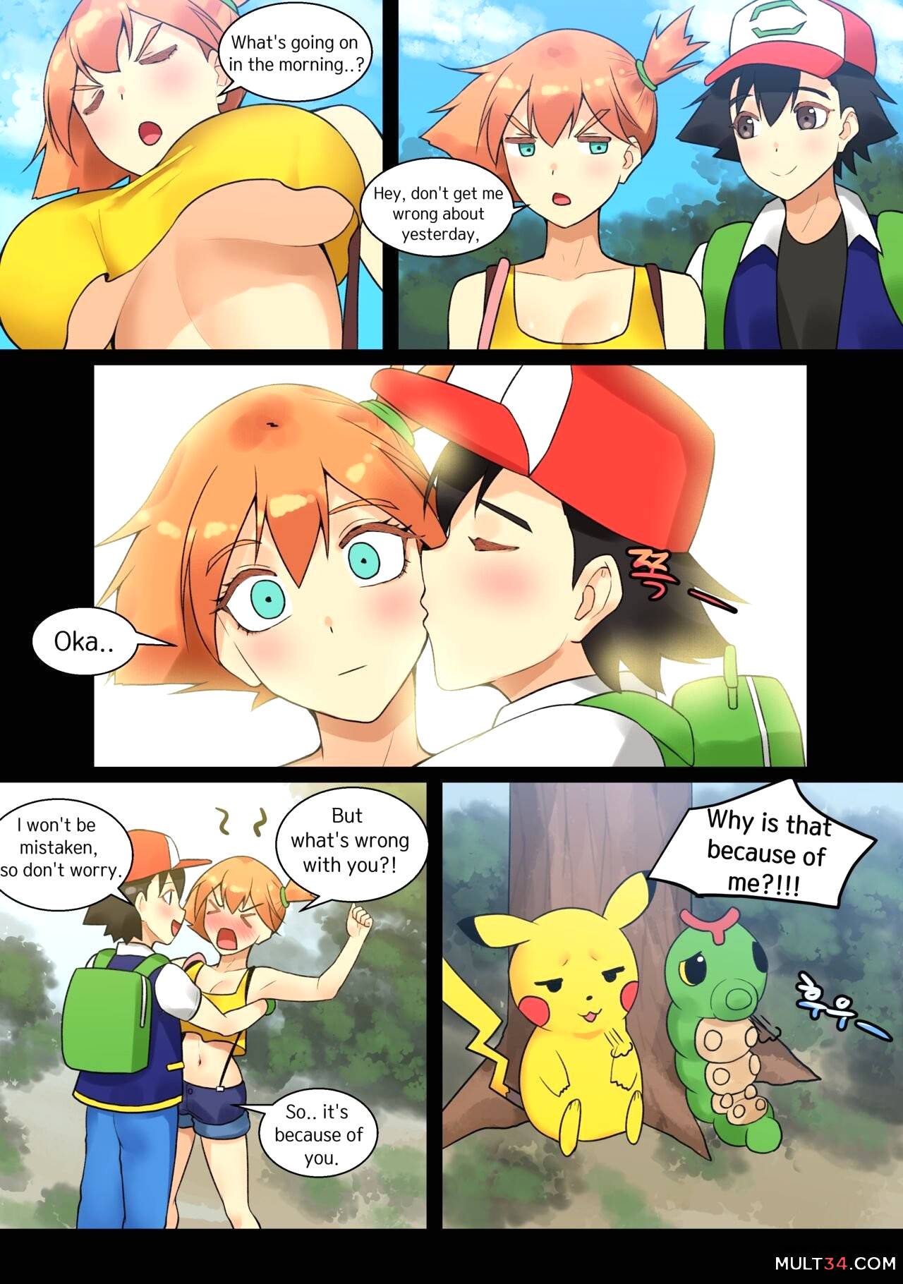 Ash x Misty (Trip with Pikachu) page 16