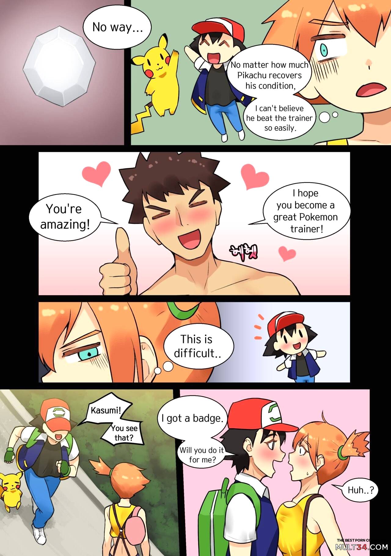 Ash x Misty (Trip with Pikachu) page 34