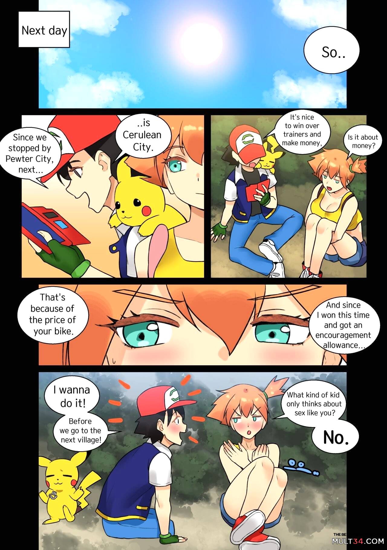 Ash x Misty (Trip with Pikachu) page 41