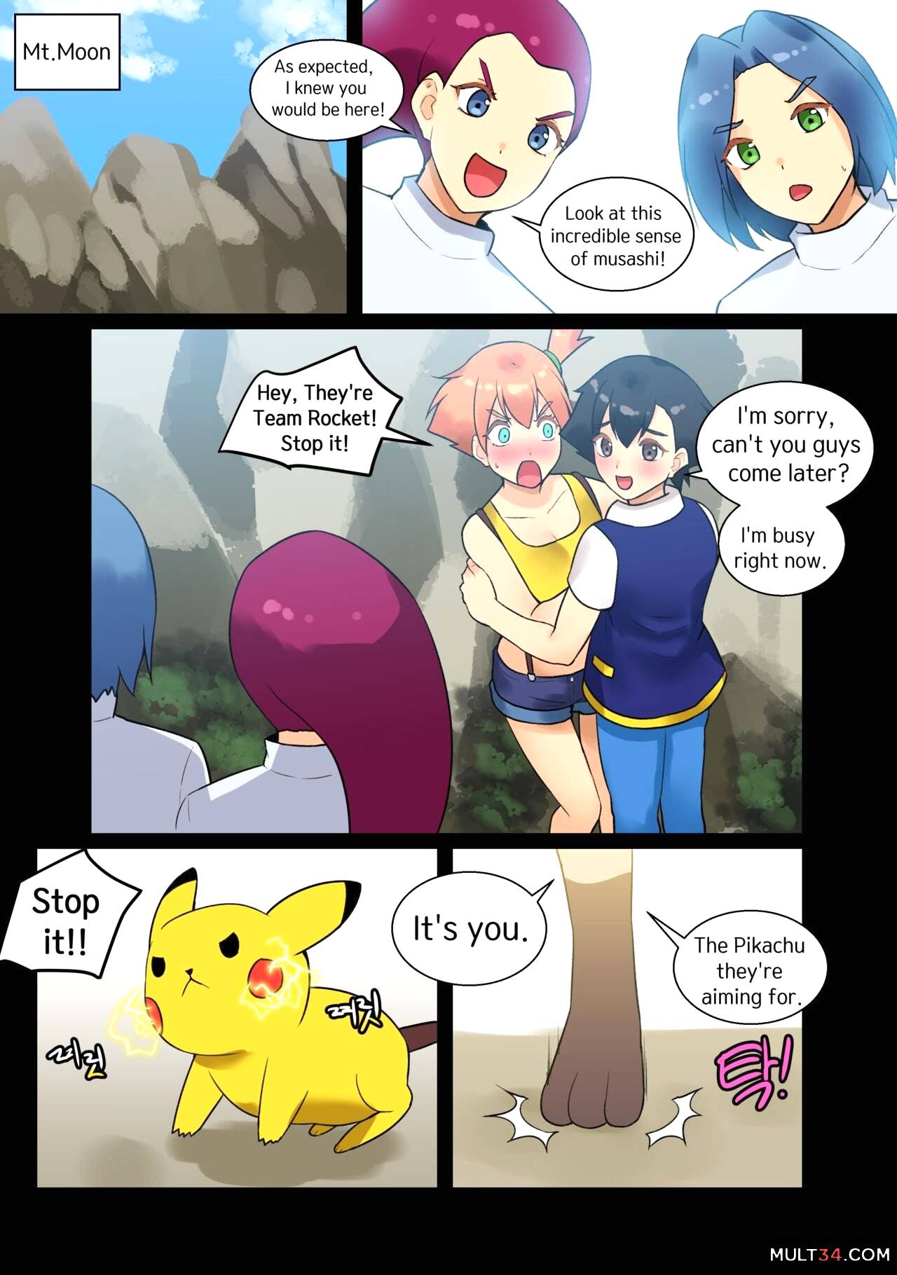 Ash x Misty (Trip with Pikachu) page 49