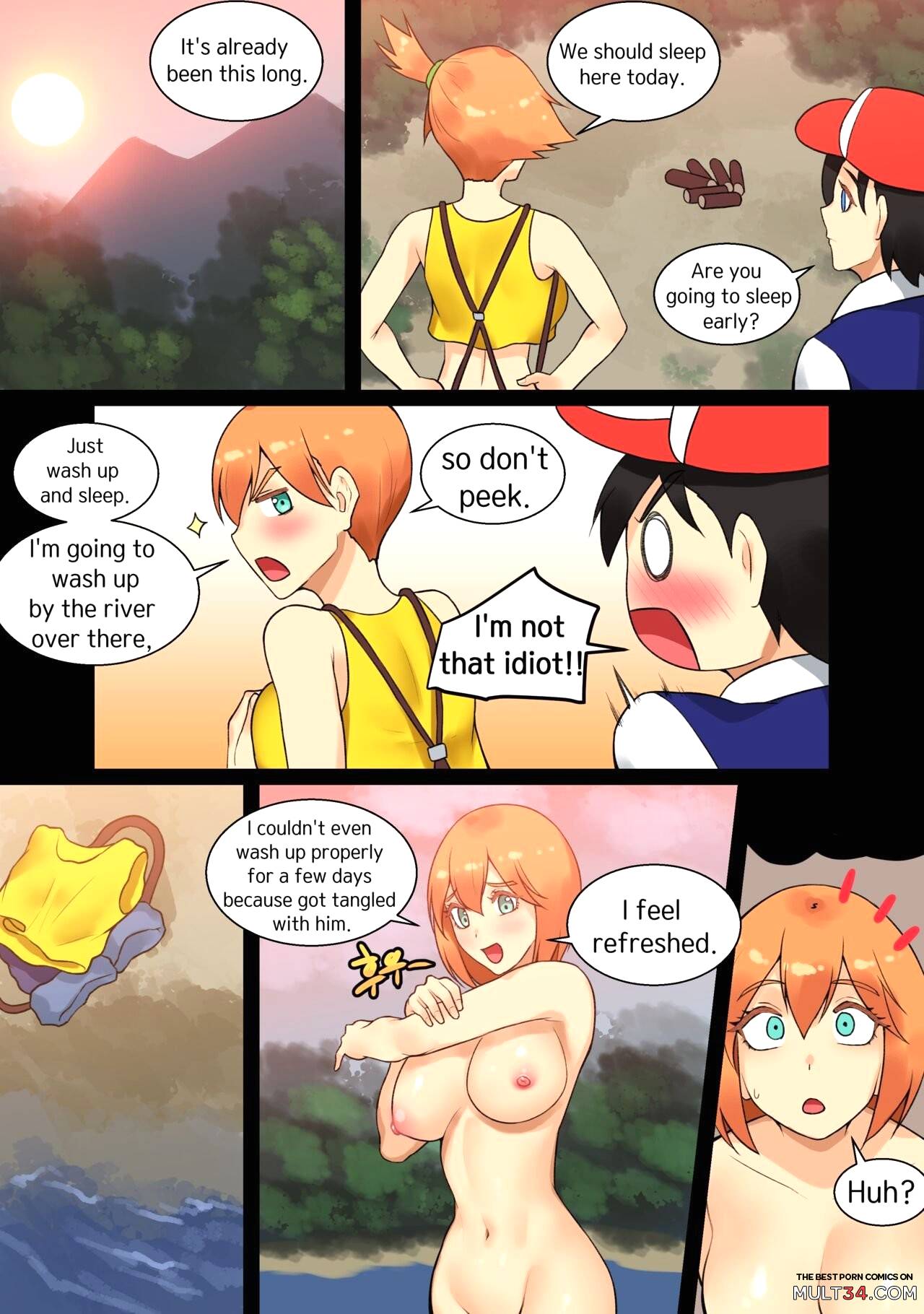 Ash x Misty (Trip with Pikachu) page 5