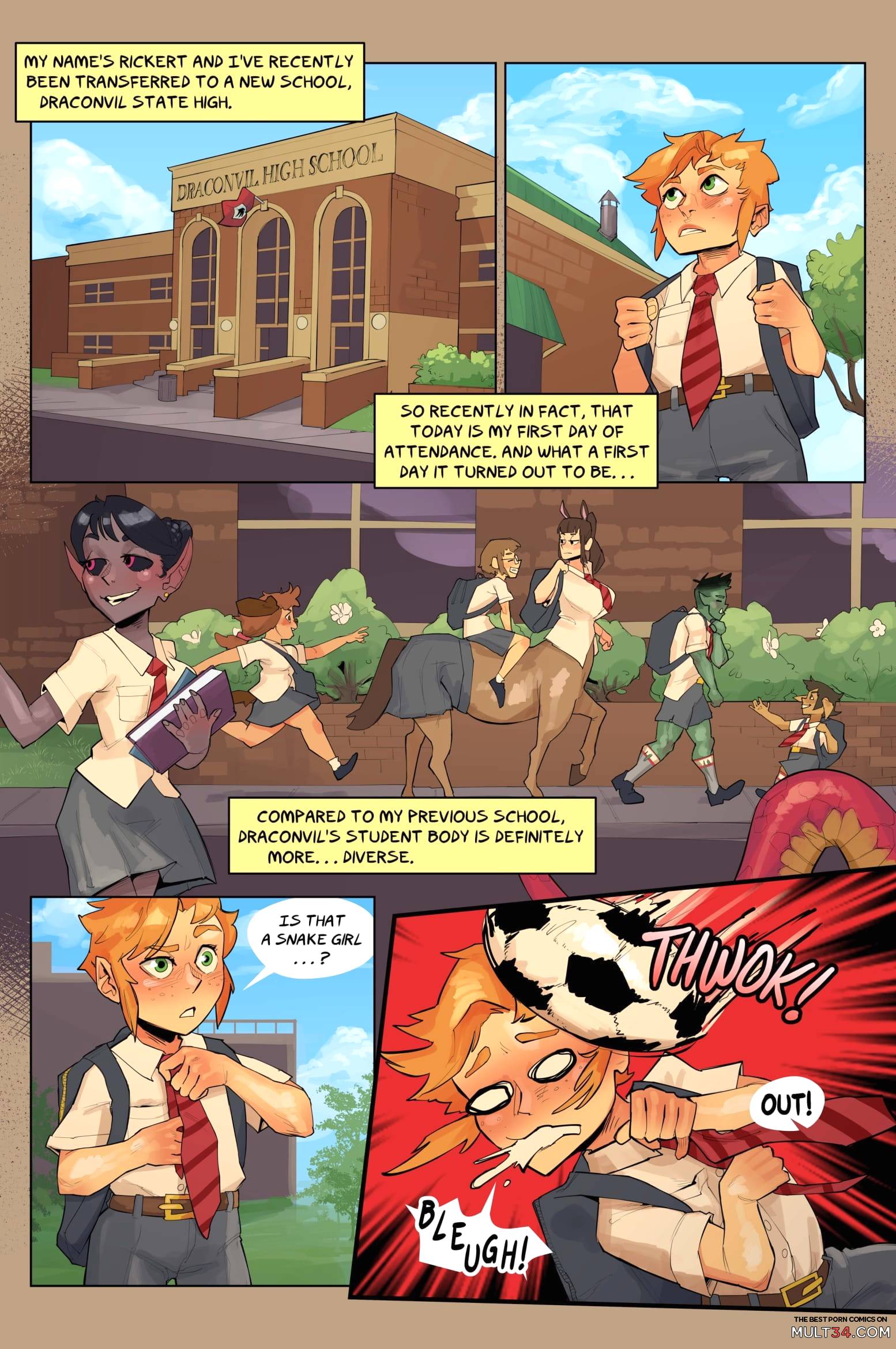 A Boy and His Familiar School Days 1 page 2