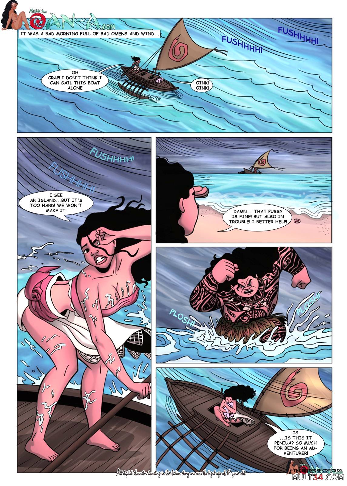 Boat Cartoon Porn - Moana porn comics, cartoon porn comics, Rule 34