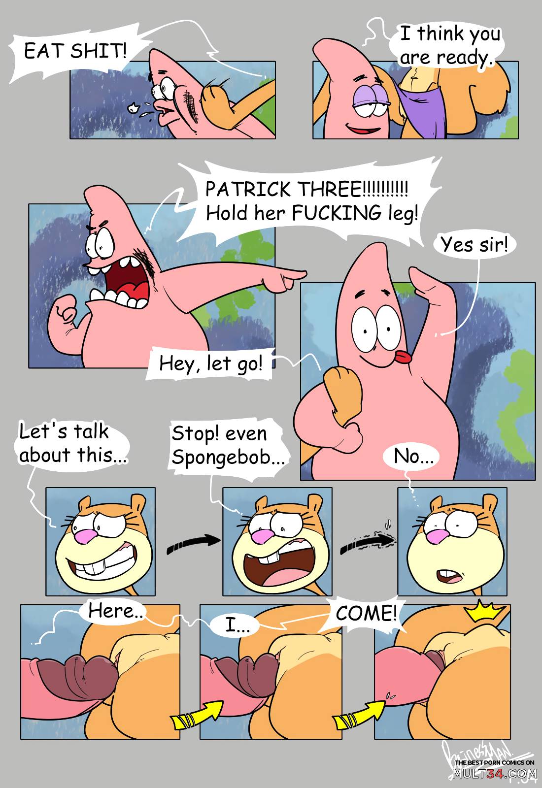 Patrick Star and Sandy Cheeks page 3