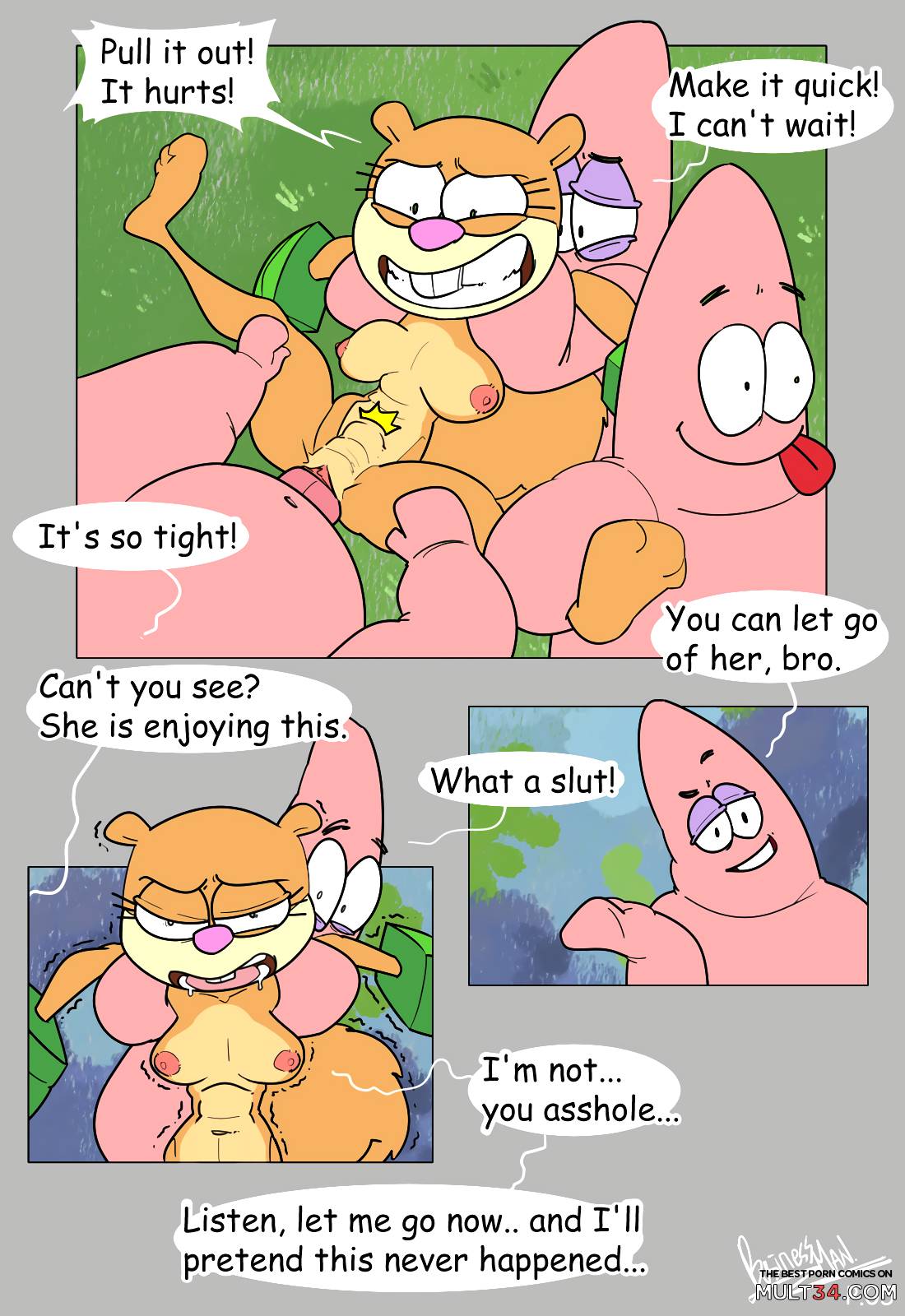 Patrick Star and Sandy Cheeks page 4