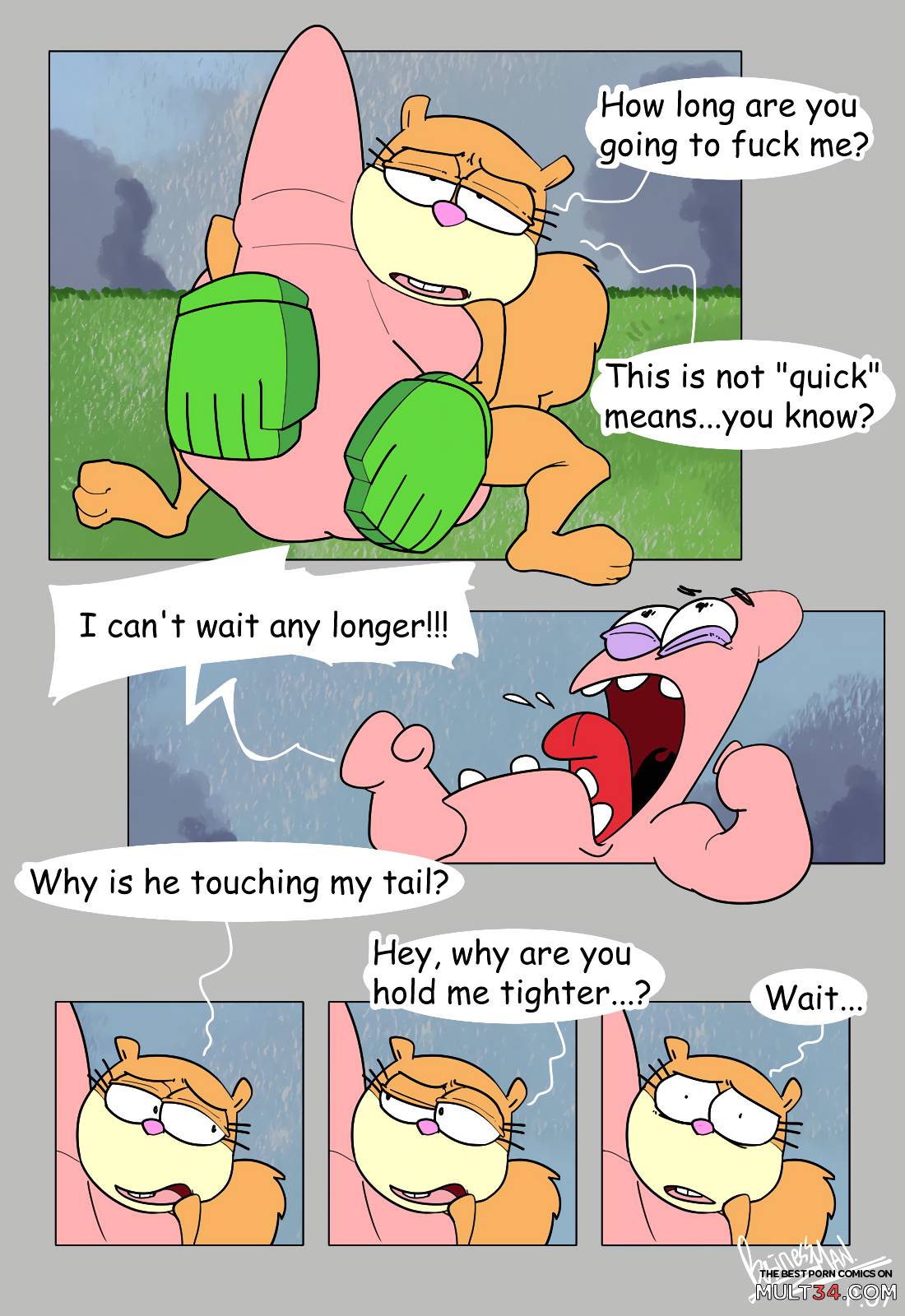 Patrick Star and Sandy Cheeks page 6