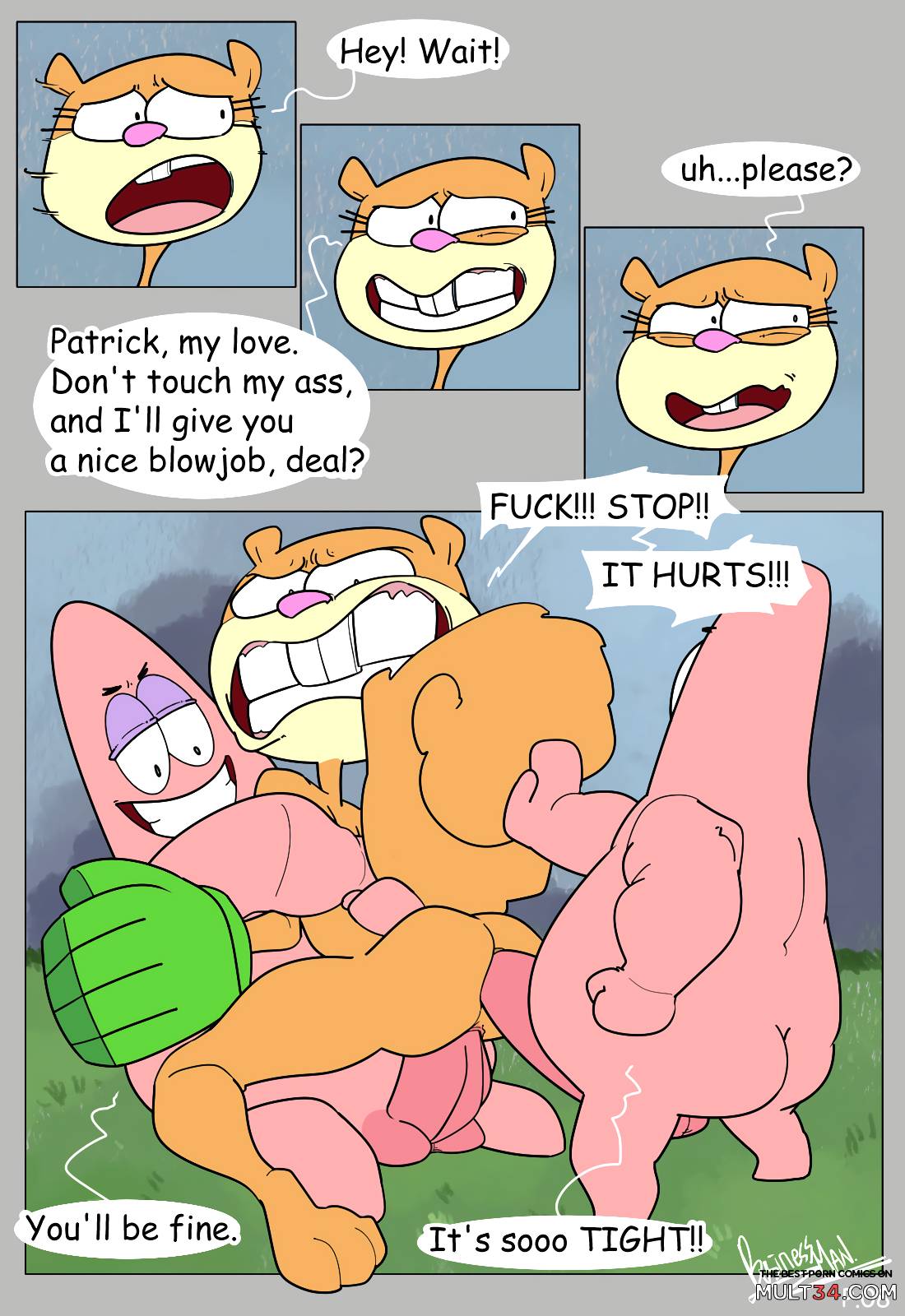 Patrick Star and Sandy Cheeks page 7