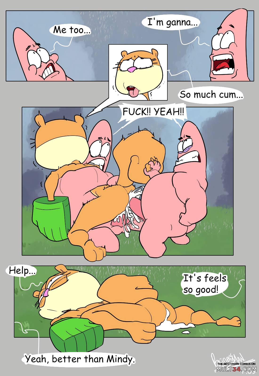 Patrick Star and Sandy Cheeks page 8