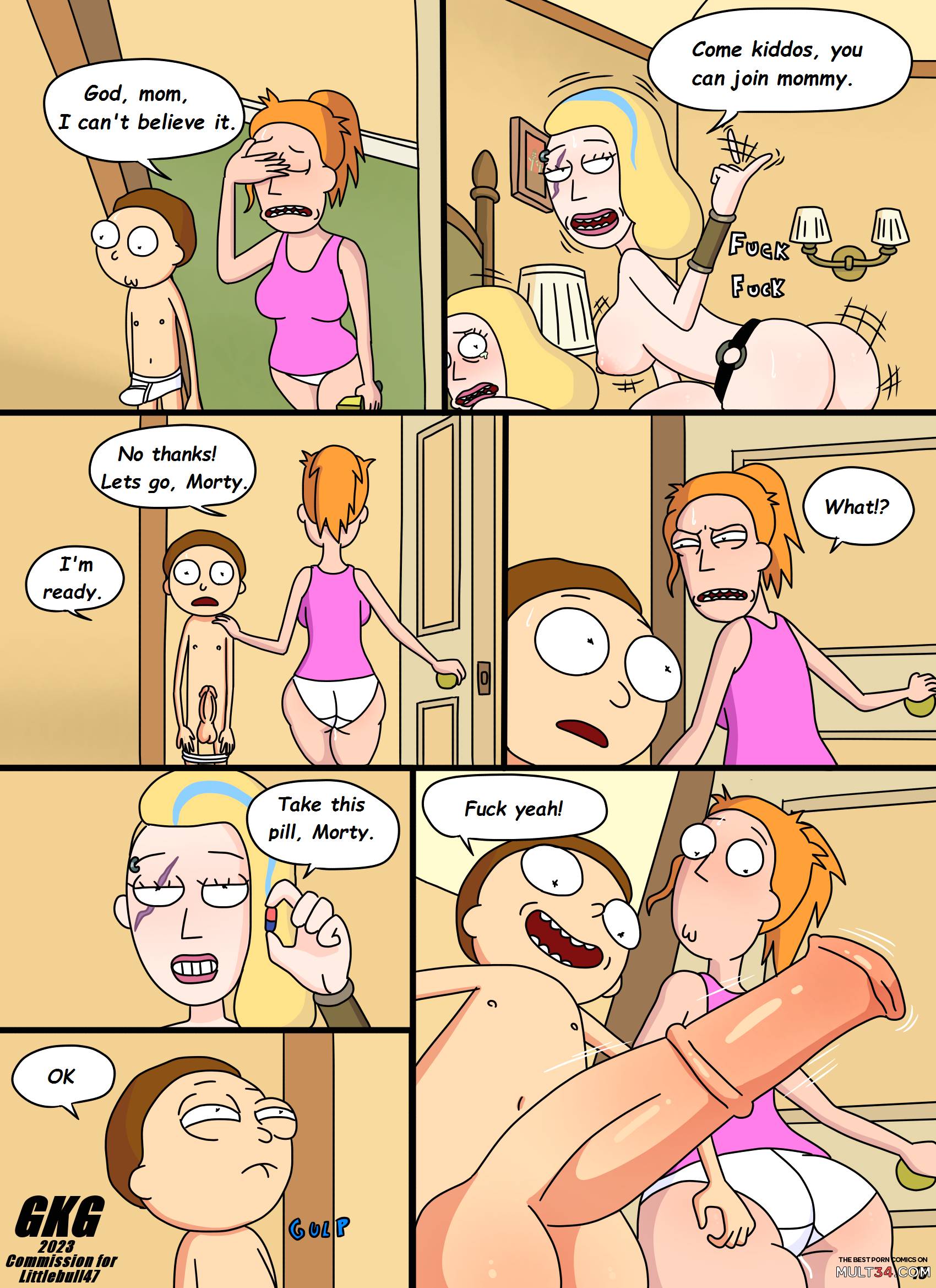 Sneaking Into Morty's Room at Night page 10