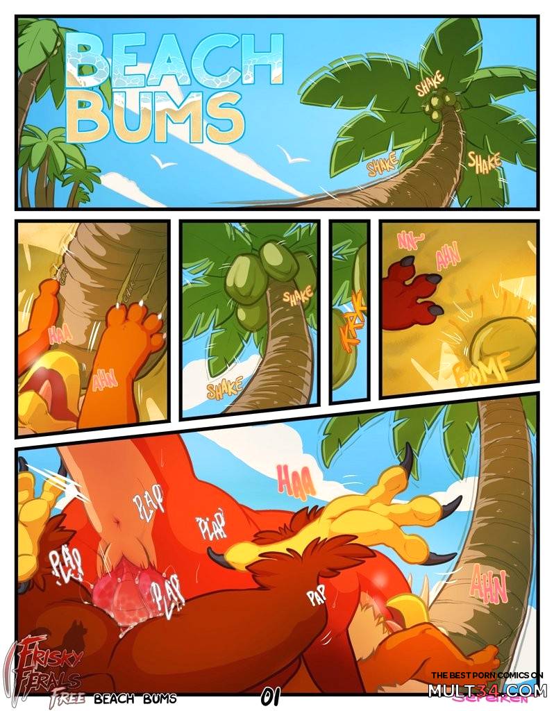 Frisky Ferals - Beach Bums - Porn Comics page 1