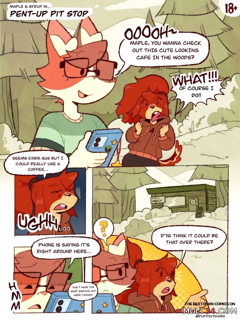 Maple and Syrup in Pent-Up Pit Stop - Porn Comics page 1