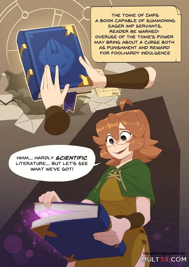 Monster Researcher Eclair and the Book of Imps! - Porn Comics page 1