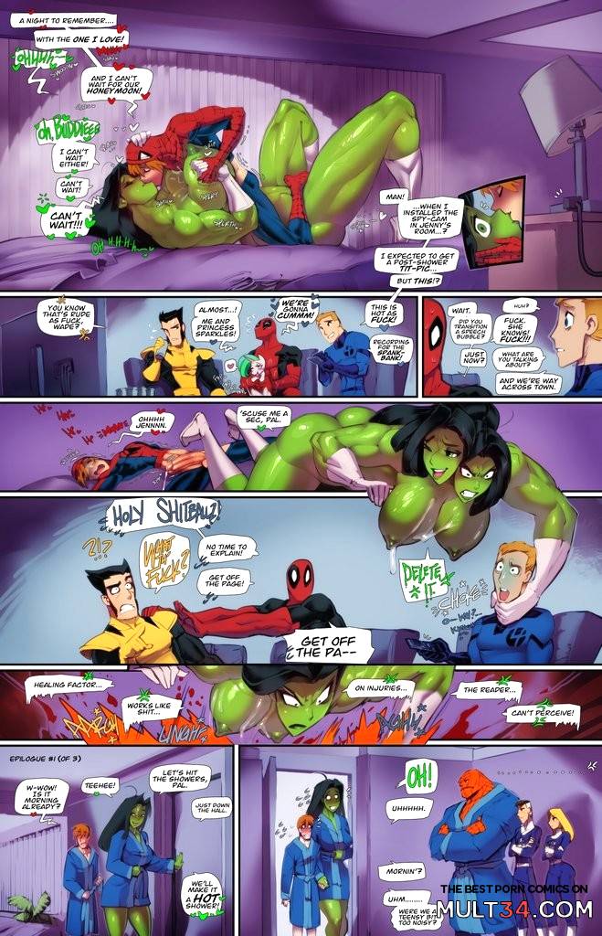 Spidey and She-Hulk: Are Noisy Neighboors - Porn Comics page 19