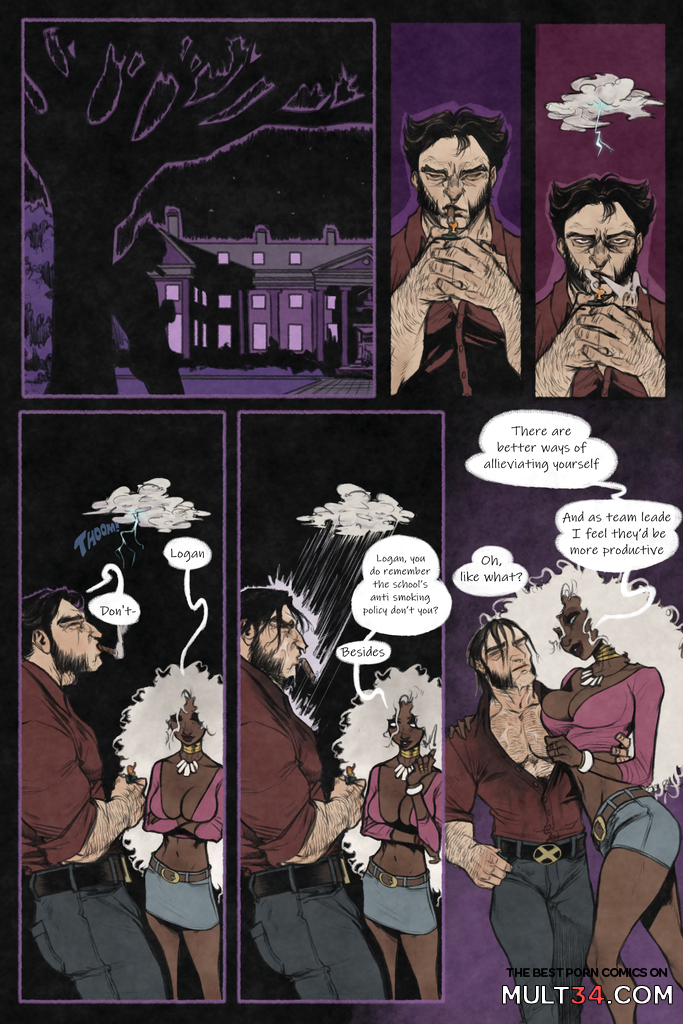 Storm and Logan - Porn Comics page 1